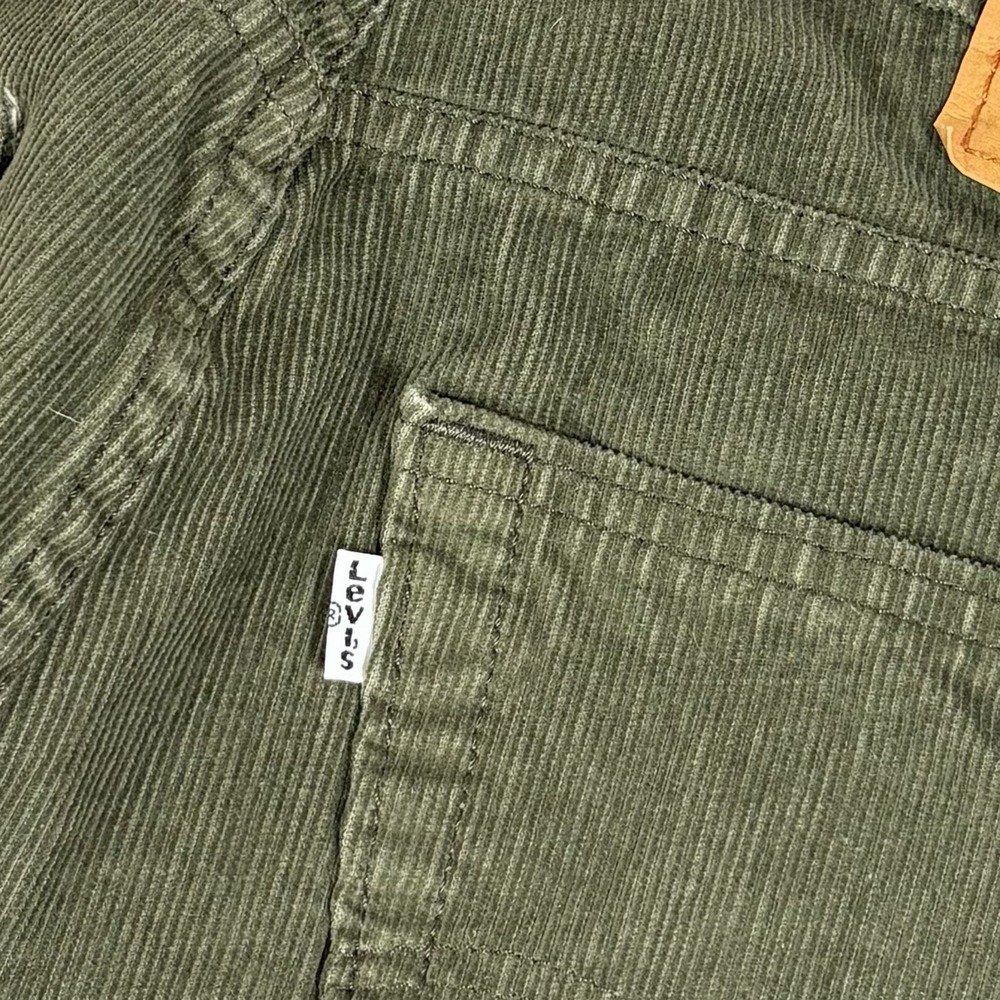 Levis 502 Mens FITS 32x30 Green Corduroy Pants Stretch 5 Pocket Grunge Emo Punk - Picture 5 of 13